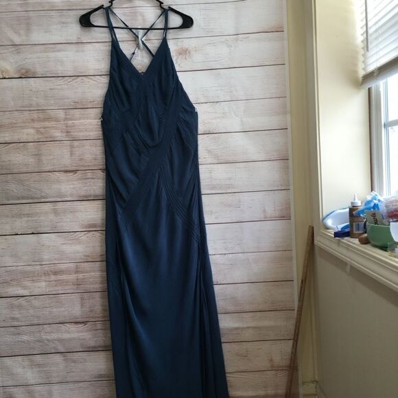 FREE PEOPLE FOUR PANEL MAXI DRESS IN DEEP TEAL - Picture 1 of 11